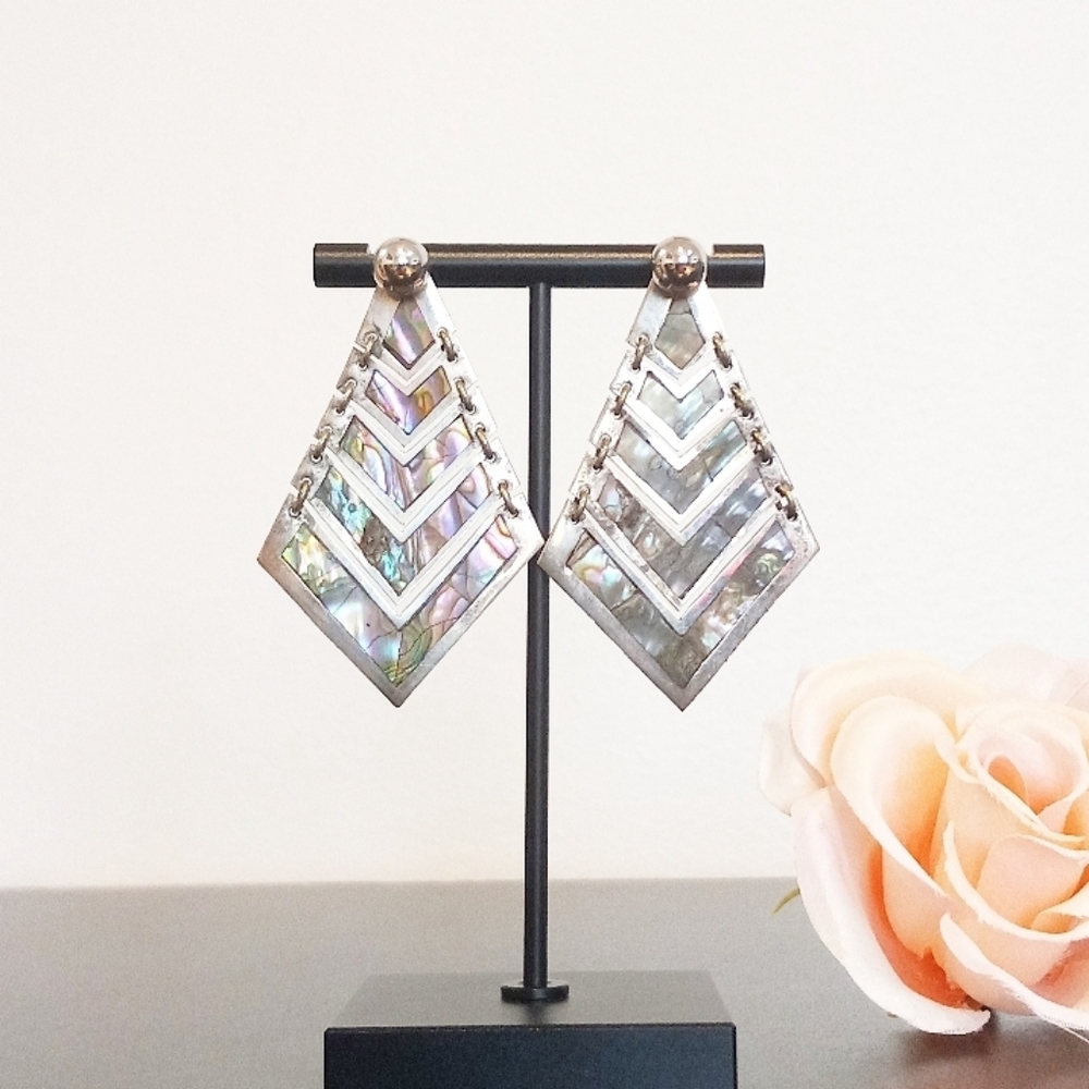 Silver earrings